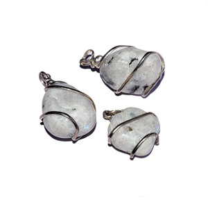 Colgante de envoltura caída de piedra lunar de arcoíris, colgante de envoltura de piedra lunar de arcoíris, el mejor valor, en venta - Product Image 1
