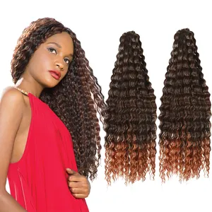 Extensions Hair For Black Women African Braids Synthetic Braiding Hair Arel Braiding Hair Long Deep Crochet Wholesale Deep Wave