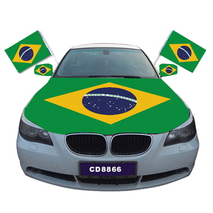Drapeau de capot de voiture de sport personnalisé pour l'Allemagne Brésil Australie Pologne Iran Pays de Galles Costa Rica Argentine <span class=keywords><strong>Portugal</strong></span> en soie - Product Image 1