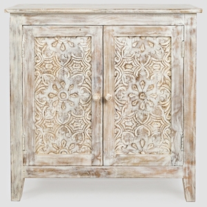 Industrial Vintage Classic Luxury Handmade Wooden Carved White Distressed Mango <b>Sideboard</b> for Living Room - Product Image 3