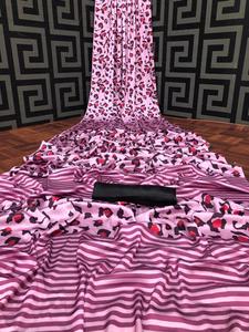 Sari con estampado digital para mujer con blusa estampada Prenda de color muy hermosa - Product Image 3