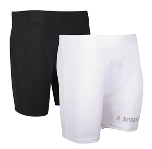 Compression Shorts Cricket <b>Boxer</b> Groin Guard Support MMA Running Fitness Shorts Gym Sports Compression Baselayer Short - Product Image 1