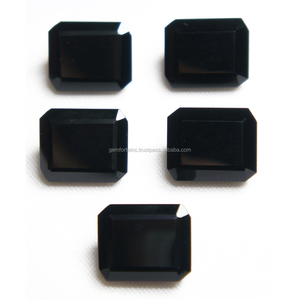 ได้รับการรับรองนิลสีดํารูปไข่รอบChecker & Faceted Cutนิลคุณภาพสูงเครื่องประดับDIYขายส่งอัญมณีนิลสีดําราคาถูก - Product Image 2