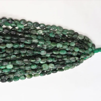 5mm Esmeralda Natural Piedra preciosa Suave Oval Venta al por mayor Cuentas de piedras preciosas Strand Precio de fábrica del fabricante Trending Regular
