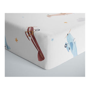 Custom Print Organic Baby Fitted Crib <b>Sheet</b> for Kids Toddler Crib <b>Sheets</b> Soft Organic - Product Image 1