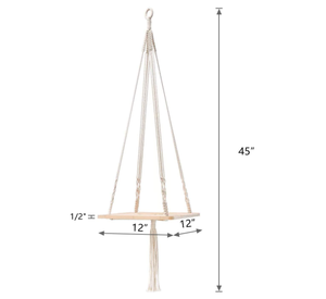 Porte-plante en macramé, support pour pot de fleurs, décoration murale - Product Image 3