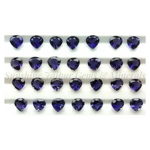 Piedra preciosa de iolita Natural de corte de corazón de 3mm de alta calidad, piedra suelta facetada, precio de fábrica al por mayor con certificado IGI - Product Image 2