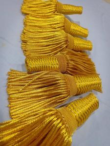 Nuevo Adorno Decorativo de Alambre Dorado Personalizable con Borlas y Flecos Premium de 3-15 Pulgadas MF-2819 - Product Image 2