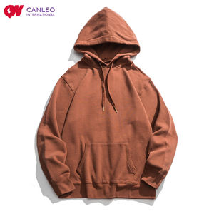 Haute qualité 100% coton éponge surdimensionné à capuche pour hommes épais polaire goutte épaule solide motif personnalisé pull à capuche hiver - Product Image 4