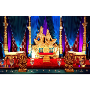 Scène de mariage royale Shiva et Parvati, installation spectaculaire pour mariage indien, scène du Seigneur Shiva, mariage sud-indien, mandap/scène - Product Image 1