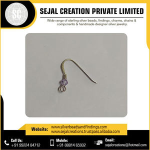 Fourniture directe d'usine en forme de rein oreille fil boucle d'oreille crochets pour femmes vendeur indien fournisseur résultats de bijoux composants INDIEN - Product Image 2