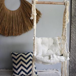 Modern Minimalist Toddler <b>Hammock</b> <b>Swing</b> Chair, Macrame and Cotton Handmade <b>Hammock</b> <b>Swing</b> Chair, Macrame Baby <b>Swing</b> - Product Image 1