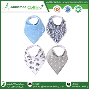 100% bandana en mousseline de coton biologique bavoir bave personnalisé imprimé avec marque privée - Product Image 3