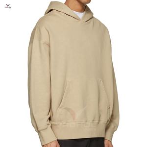 Sweatshirts à capuche roses de haute qualité pour hommes, molleton de polyester brodé blanc uni personnalisé tricoté avec un approvisionnement OEM, grande taille - Product Image 3