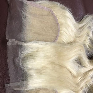 613ผมบลอนด์เกรด10A ผมตรงและนุ่มสลวยปิดลูกไม้สำหรับผมมนุษย์35กรัม/ชิ้น HD จัดส่งฟรี - Product Image 1