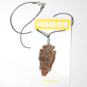 Get Online Jasper Wire Wrap Arrowheads Necklace : Jasper Wire Wrap Arrowheads Necklace For Sale - Product Image 1
