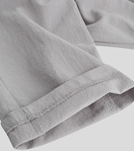 Pantalon de survêtement en coton bleu marine pour homme, taille haute élastique avec cordon de serrage, décontracté, poches latérales, idéal pour l'été, écologique et respirant - Product Image 6