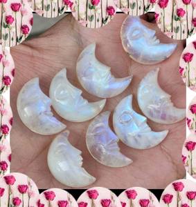 Labradorite Moon-Face Carving Natural Gemstone Summer Jewelry Trending Multi-Flashy for Christmas Day Gift - Product Image 3