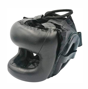 Protector de cabeza de cuero para boxeo para niños y adultos, casco de protección para la cabeza de boxeo, muay thai, precio al por mayor de fábrica - Product Image 1