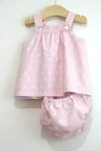 NEW--BEAUTIFUL--COTTON--FABRIC--CUTE--STYLISH--FROCK con SHORT--DRESS para bebé, personalizable en cualquier tamaño y color @ 2021 - Product Image 2