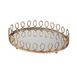 Metal and <b>Mirror</b> Deluxe Modern Design Customizable Size & Shape Food Serving <b>Tray</b> for Wholesale Supplier - Product Image 4