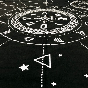 Venta al por mayor mantel cuadrado 12 constelación sol estrella y Luna universo Premium brujería alterar Tarot Decoración de mesa - Product Image 5