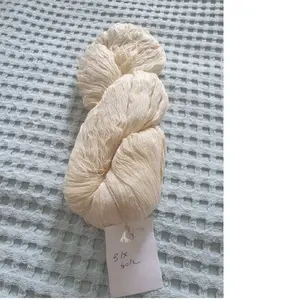 Fil à tricoter en soie mûre noil, 20 mètres, 60/2 nm