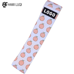 Bandes de résistance en tissu imprimé, Logo personnalisé, pour exercices de Yoga, Fitness, fessiers, hanches - Product Image 4