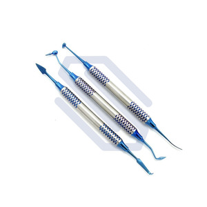 ชุดเครื่องมืออุดฟันคอมโพสิต 6 ชิ้น แบบไม่ติด ปลายเคลือบพลาสมาสีน้ำเงิน ทำจากสแตนเลส ได้รับมาตรฐาน CE - Product Image 2