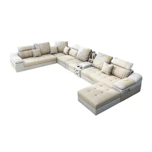 CBMMART hot sale modern buff velvet bed design living room furniture sofa set