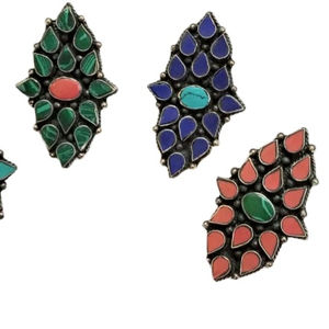 RG-225849 Bagues de mode ethniques en résine, bijoux de doigt élégants - Product Image 1