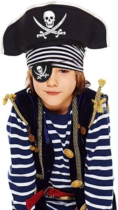 Parches de un ojo de pirata de fieltro negro para Halloween, Navidad, fiesta temática pirata, 48 piezas - Product Image 5