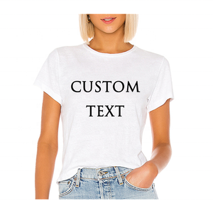 Venta al por mayor 100% algodón cuello redondo Mujer camiseta Impresión digital personalizada con logotipo ecológico niñas camisetas - Product Image 1