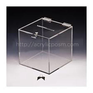 High Transparent Small Customized Acrylic <b>Donation</b> <b>Box</b> - Product Image 3