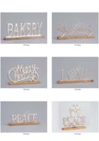Base en bois pour la maison décoration de Pâques et de Noël Sculpture cerf bois Figure objet Sculpture utilisation pour bureau tissu bonhomme de neige