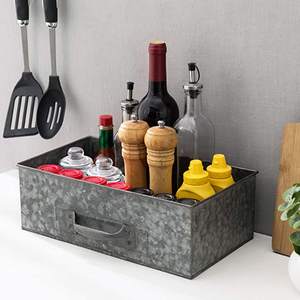 Caddy de herramientas de almacenamiento de metal hecho a mano en galvanizado, perfecto para organización de escritorio y utensilios de cocina, soluciones de almacenamiento de mesa - Product Image 3