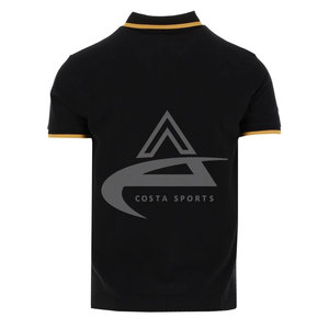 Polo de Golf para hombre, camisa con diseño personalizado, 100 algodón, a rayas - Product Image 4