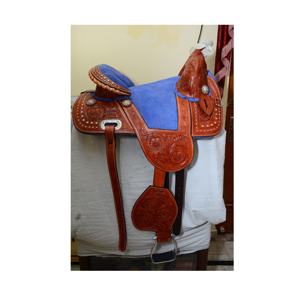 Selle de cheval en cuir véritable, selle western sans arceau, selle de dressage pour l'équitation - Product Image 1