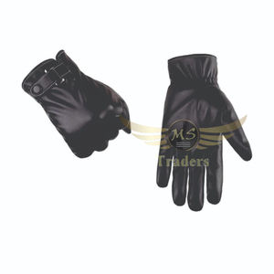 2023 Custom Size Men's Sheepskin Leather Black Warm Motorcycle Riding Touch Screen Winter Quality Male Warm Soft Gloves - Product Image 3