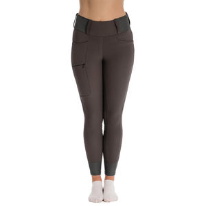 Mallas ajustadas para montar a caballo para mujer y niño, pantalones ecuestres de cintura alta de silicona de secado rápido, Leggings de nailon de poliéster para invierno - Product Image 4