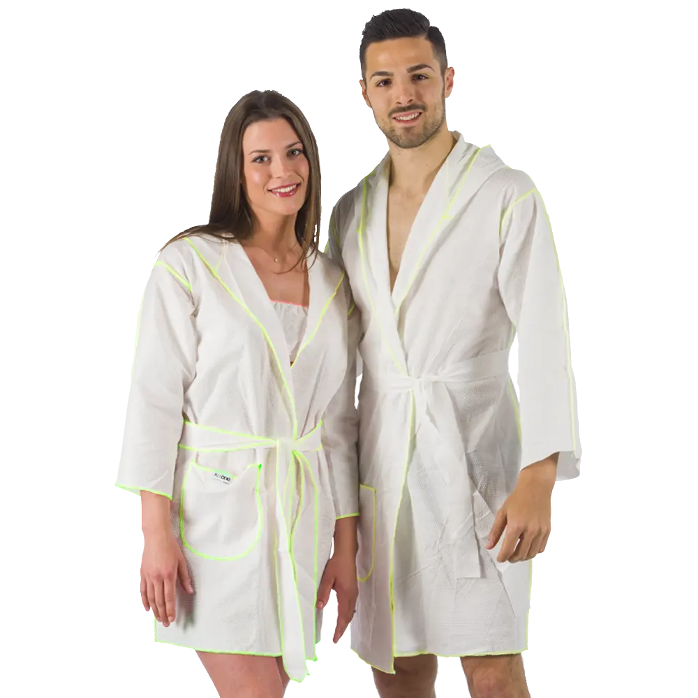 Wegwerp Herbruikbare Badjas Kimono-Unisex-Voor Schoonheidssalon Spa Hotel Reizen Strand-Biologisch Afbreekbare Viscose, Maat: S, M, L