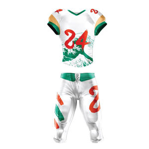 Uniforme de football américain pour hommes, taille plus, imprimé numérique, design personnalisé, 100% polyester, maille respirante, séchage rapide, athlétique - Product Image 1