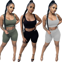 Conjunto de Yoga Personalizado para Mujer, Talla Grande, Top Corto, Sujetador Deportivo, Pantalones Cortos, Elástico en Cuatro Direcciones, Ecológico, Antibacterial, Transpirable