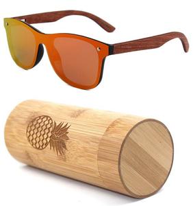 Lunettes de soleil Branches bois de <span class=keywords><strong>bambou</strong></span> Verres polarisés Filtre UV400 Avec étui en bois Hommes femmes - Product Image 1