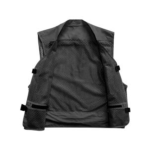 Mesh Multi-Pocket <b>Men</b> Solid-Casual Photography-Cargoes Fishing <b>Black</b> Shooting-<b>Vest</b> Waistcoats With Pockets - Product Image 2
