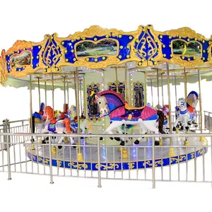 Intéressant amusementfairground équipement de parc à thème kiddie carrousel manège carrousel cheval manèges à vendre