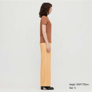 Camiseta Básica Casual de Manga Corta para Mujer, Elástica, Lisa, 100% Algodón Jersey, para Primavera/Verano - Product Image 3