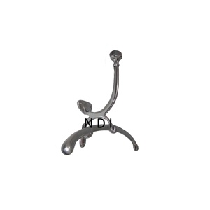 Bolsa de ropa decorativa o toalla Metal de aluminio Metal pulido brillante Gancho de pared Decoración montada en la pared Gancho de pared colgante - Product Image 1