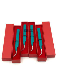 แหนบต่อขนตามีเมอร์เมดแบบโค้งสแตนเลสอุปกรณ์เสริมความงามใหม่สำหรับมืออาชีพปรับแต่งโลโก้ได้ตามต้องการ - Product Image 4