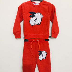 Vêtements de marque en surplus : Ensemble sweat-shirt à manches longues et pantalon en coton pour bébés garçons, col rond, stock du Bangladesh - Product Image 1